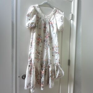 Vintage Made In Hawaii Cottagecore Prairie Hawaiian Housedress. Ruffles. Lace.